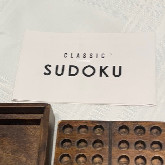 Classic Sudoku Wooden Puzzle Game - Picture 2 of 6